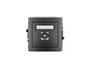 DECO Gniazdo pojedyncze BNC grafitowy 11DGBNC-1