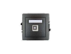 DECO Gniazdo pojedyncze USB-AB grafitowy 11DGUSB-3
