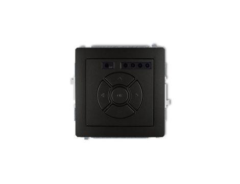 DECO Sterownik roletowy elektroniczny (sterowanie lokalne i pilotem, sterowanie strefą, dodatkowy przycisk) czarny mat 12DSR-3