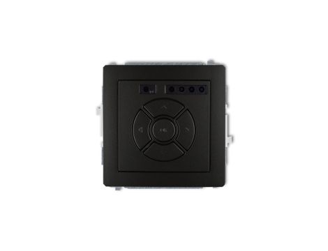 DECO Sterownik roletowy elektroniczny (przycisk centralny/dodatkowy) czarny mat 12DSR-6