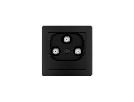 DECO Gniazdo multimedialne 3F DATA (Vectra) czarny mat 12DGMV