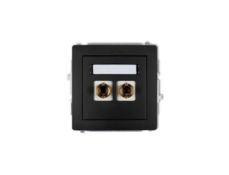 DECO Gniazdo głośnikowe pojedyncze (typu banan - czerwony i czarny, pozłacany, 4 mm2, do lutowania) czarny mat 12DGG-3