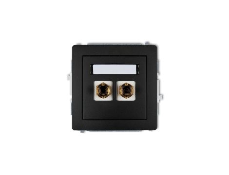 DECO Gniazdo głośnikowe pojedyncze (typu banan - czerwony i czarny, pozłacany, 4 mm2, skręcany) czarny mat 12DGG-4