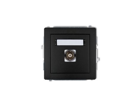 DECO Gniazdo pojedyncze BNC czarny mat 12DGBNC-1
