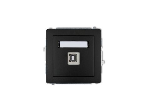 DECO Gniazdo pojedyncze USB-AB czarny mat 12DGUSB-3