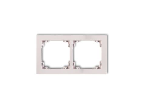 DECO Ramka podwójna DECO Pastel Matt pudrowy róż 40DR-2