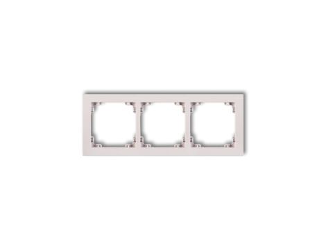 DECO Ramka potrójna DECO Pastel Matt pudrowy róż 40DR-3