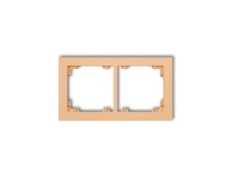 DECO Ramka podwójna DECO Pastel Matt brzoskwiniowy 45DR-2