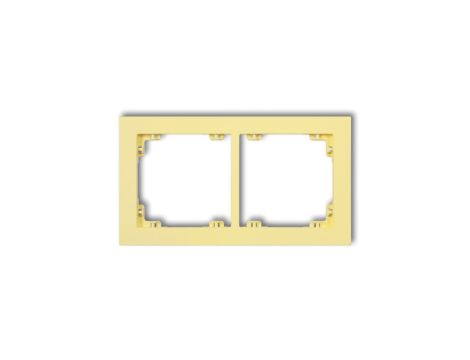 DECO Ramka podwójna DECO Pastel Matt kanarkowy 43DR-2