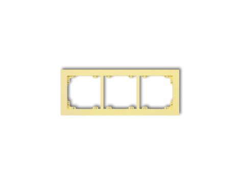 DECO Ramka potrójna DECO Pastel Matt kanarkowy 43DR-3