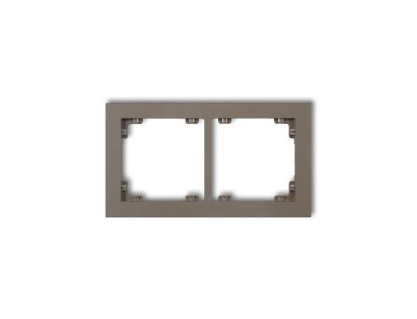 DECO Ramka podwójna DECO Pastel Matt czekoladowy 49DR-2