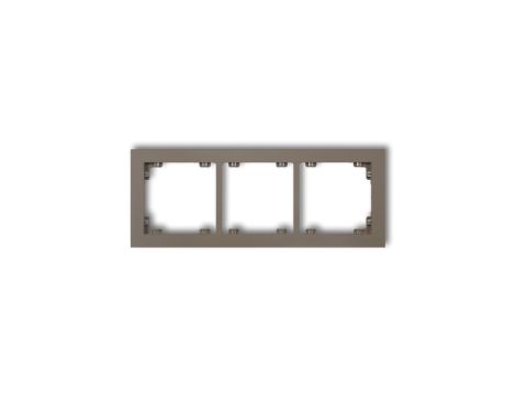 DECO Ramka potrójna DECO Pastel Matt czekoladowy 49DR-3