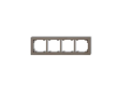 DECO Ramka poczwórna DECO Pastel Matt czekoladowy 49DR-4