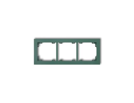 DECO Ramka potrójna DECO Pastel Matt szmaragdowy 51DR-3