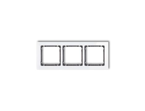 DECO Ramka potrójna - efekt szkła (ramka: biała spód: grafitowy) biały 0-11-DRS-3