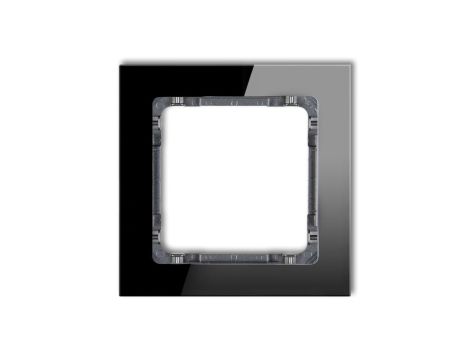 DECO Ramka pojedyncza - efekt szkła (ramka: czarna spód: grafitowy) czarny 12-11-DRS-1