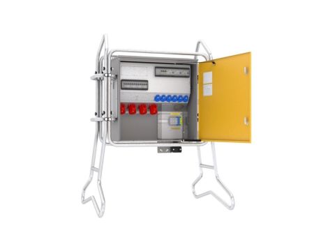 Rozdzielnica budowlana elBOX-XL Z125-004006 IP44 w ramie zaciski 5x95 mm2, gn. 6xGK 230V 16A, 4xCEE 32A, 3xRCCB 76551020