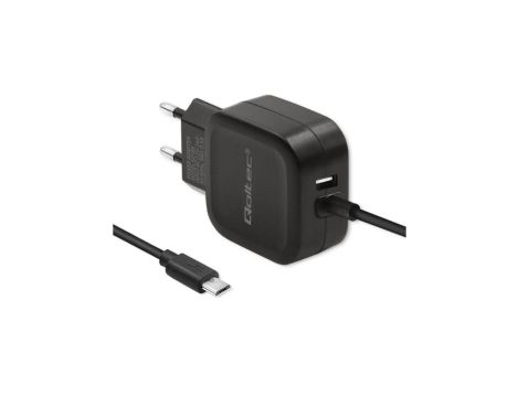 Qoltec Ładowarka sieciowa 17W 5V 3.4A USB + Micro USB