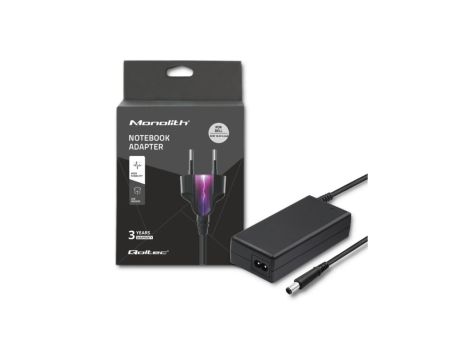 Qoltec Zasilacz do laptopa Dell 65W 19.5V 3.34A 7.4*5.0+pin +kabel zasilający