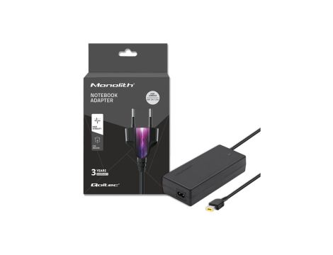 Qoltec Zasilacz do laptopa Lenovo 65W 20V 3.25A Slim tip+pin +kabel zasilający