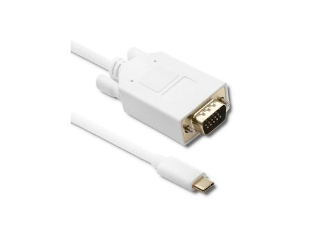 Qoltec Kabel USB 3.1 typ C męski/ VGA męski FULL HD Alternate mode 1m