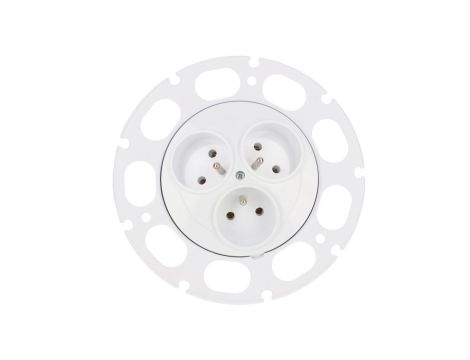 Gniazdo p/t trzykrotne z/u z nawijakiem PT-36 AS