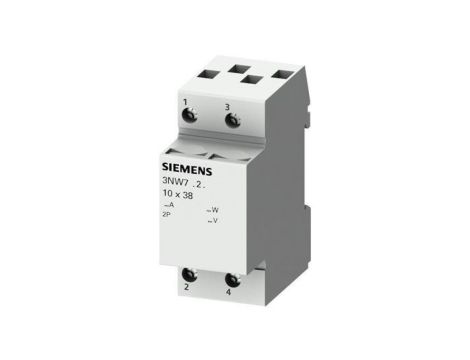 Podstawa bezpiecznikowa do wkł. cylindrycznych 10x38mm 32A 2P 3NW7023