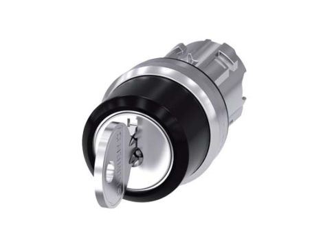 Przełącznik obrotowy z kluczem 3-pozycyjne 22mm srebrny IP6 BE3SU1050-4BL11-0AA0