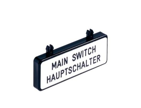 Tabliczka opisowa do rozłączników 3LD2 inskrypcja MAIN SWITCH / HAUPTSCHALTER 47x17mm 3LD9286-1A