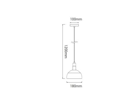Lampa Wisząca VT-7100 E14 Max. 60W Szara 3922