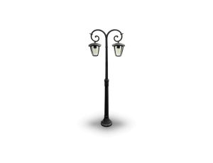 Lampa Ogrodowa Pole VT-738 2xE27 Max. 60W Czarna 7061