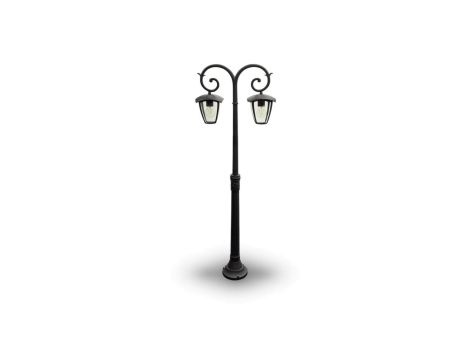 Lampa Ogrodowa Pole VT-738 2xE27 Max. 60W Czarna 7061