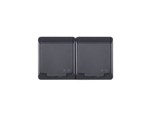 HERMES Gniazdo podwójne z/u 2P+Z SCHUKO IP44 antracyt 0325-07
