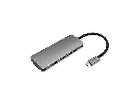 Qoltec Hub Adapter USB-C 3.1 5w1 4x USB 3.0 DC