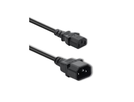 Qoltec Kabel przedłużający zasilający IEC C13/C14 3x1.0mm 1.8m