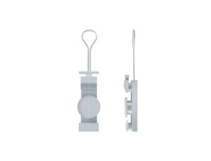 Qoltec Uchwyt do kabli szary