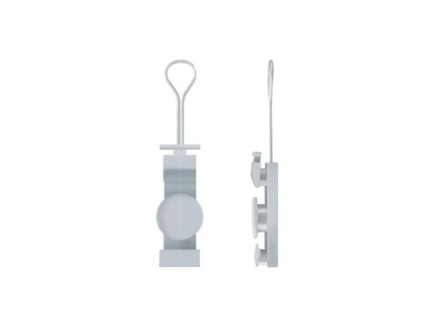 Qoltec Uchwyt do kabli szary