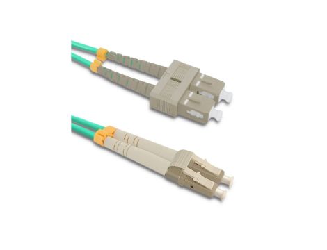 Qoltec Patchcord światłowodowy LC/UPC - SC/UPC Multimode 50/125 OM4 Duplex 5m