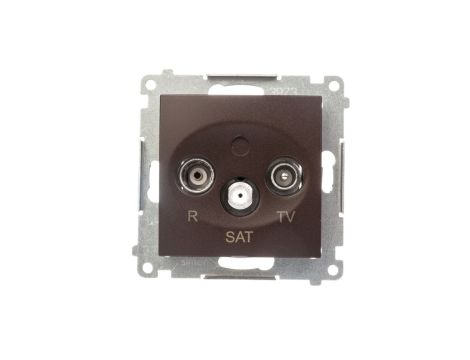 Simon 54 Gniazdo antenowe R/TV/SAT przelotowe brąz mat DASP.01/46