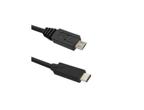 Qoltec Kabel USB 3.1 typ C męski Micro USB 2.0 B męski 1.2m
