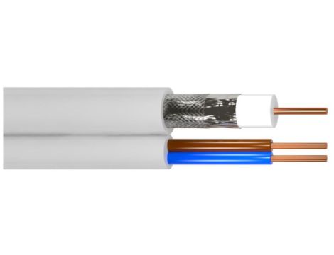 Przewód koncentryczny z zasilaniem w jednym YWDXpek 75 1,0/4,8 + OMY 2x1 CESAT /1000m/