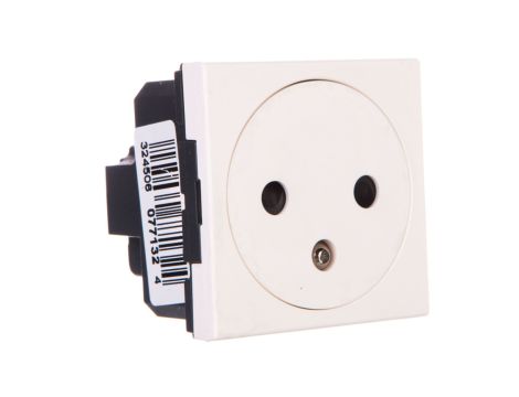 MOSAIC Gniazdo pojedyncze z/u płaskie białe 077132