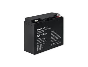 Qoltec Akumulator AGM 12V 18Ah Bezobsługowy Wydajny LongLife do UPS, skutera