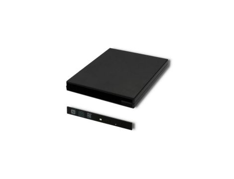 Qoltec Obudowa/kieszeń na napęd optyczny CD/DVD SATA USB 2.0 9.5mm