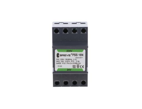 Transformator 1-fazowy modułowy bezpieczeństwa PSS 16N 230/ 24V 0,67A, na szynę DIN, IP20, Ta 40, 16024-9877
