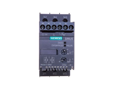 Softstart 3-fazowy 200-480VAC 3,6A 1,5kW/400V Uc=24V AC/DC S00 3RW3013-1BB04