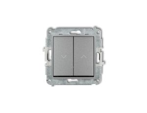 MINI Przycisk żaluzjowy srebrny metalik 7MWP-8