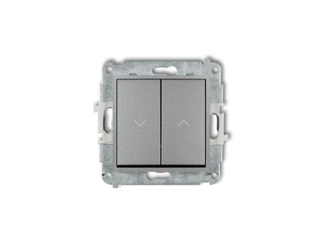 MINI Przycisk żaluzjowy srebrny metalik 7MWP-8