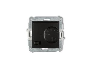 MINI Regulator temperatury elektroniczny z czujnikiem powietrznym czarny mat 12MRT-2