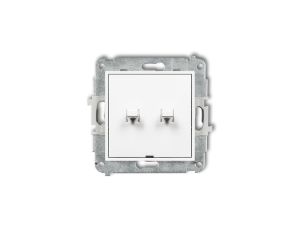 MINI Przycisk żaluzjowy w stylu amerykańskim biały MWPUS-8